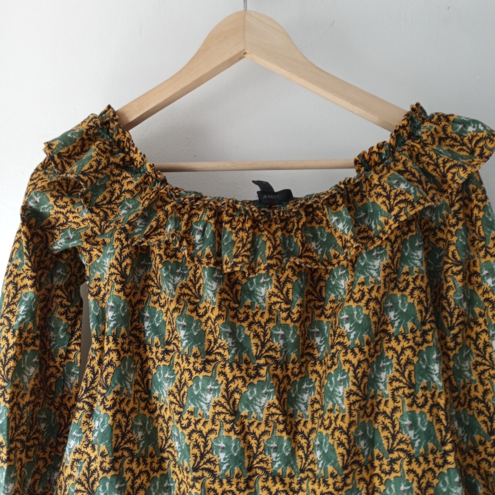 J.Crew 4 Elephant Print Ratti Top - Picture 10 of 13